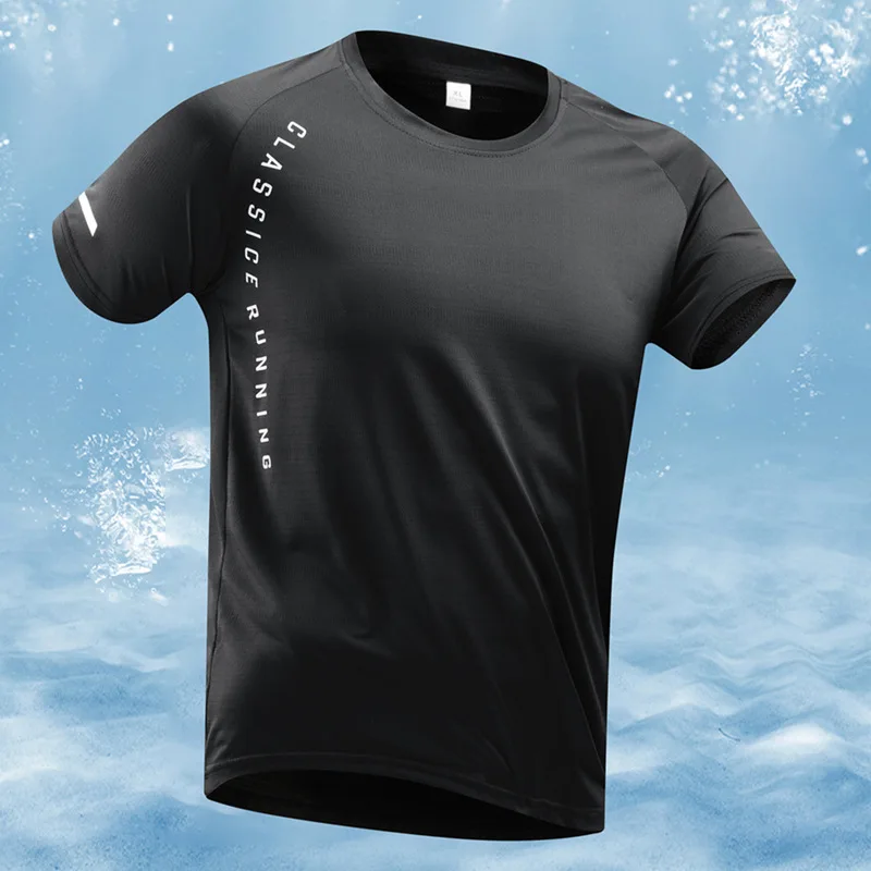 2026 Summer Sportswear Running T-Shirts Men Dry Fit Tee Gym Jogging Golf Training High Performance Fabric oversized t shirt