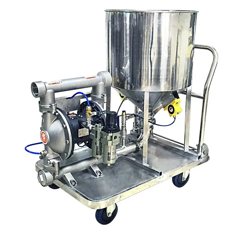QBF3 Powder Conveying Pump Shanghai Stainless Steel Pneumatic Diaphragm Pump for Powder Transfer
