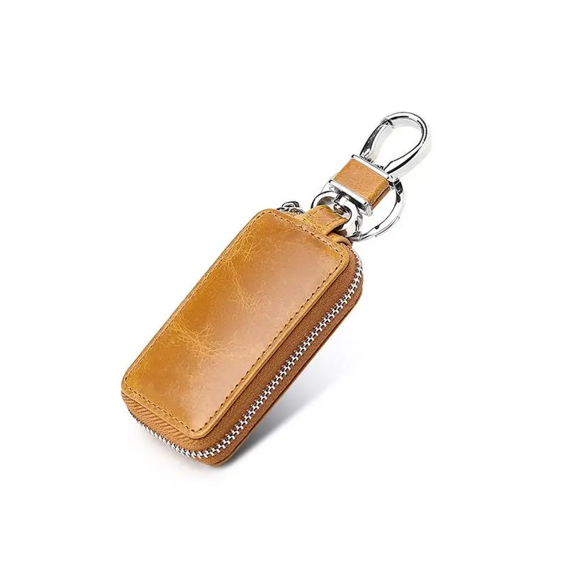 حقيبة مفاتيح من الجلد الطبيعي للرجال خمر الخصر معلقة مفاتيح السيارة الحقيبة الطبقة العليا جلد البقر عبر الحدود Auile مفتاح المحفظة