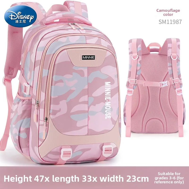 Disney Girls School Backpack Lightweight Supportive with Padded Straps and Multiple Compartments for Elementary School Students
