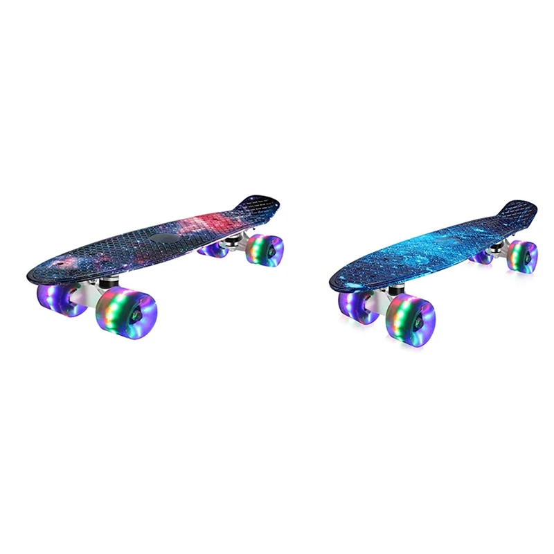 

Mini Cruiser Skateboard 22Inch Fish Board Children Scooter Longboard Penny Board Skate Board For Beginners Teens