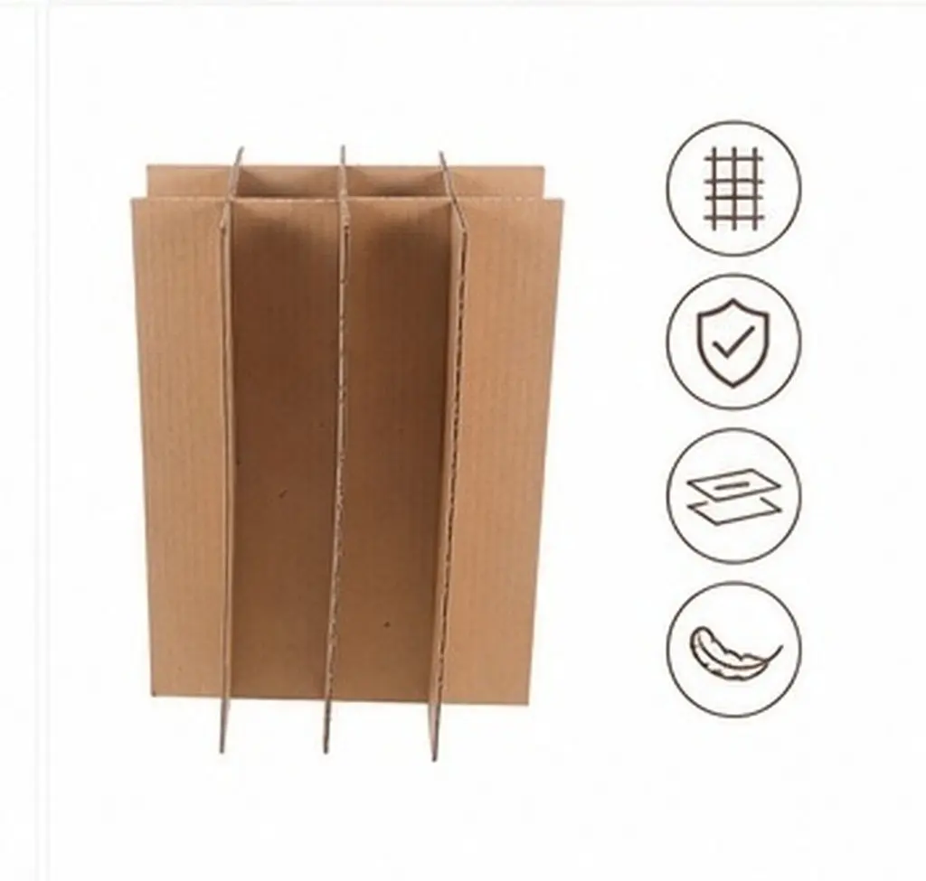 5Pcs Red Wine Paper Partition Cardboard Dividers Sturdy Grid Design Moving Box Glassware Shipping Supplies Safe Transport