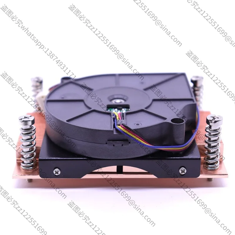Suitable for Copper Shovel Tooth AM4 Heat Sink Copper CPU Heat Sink 1u Server, Silent Fan Temperature Control