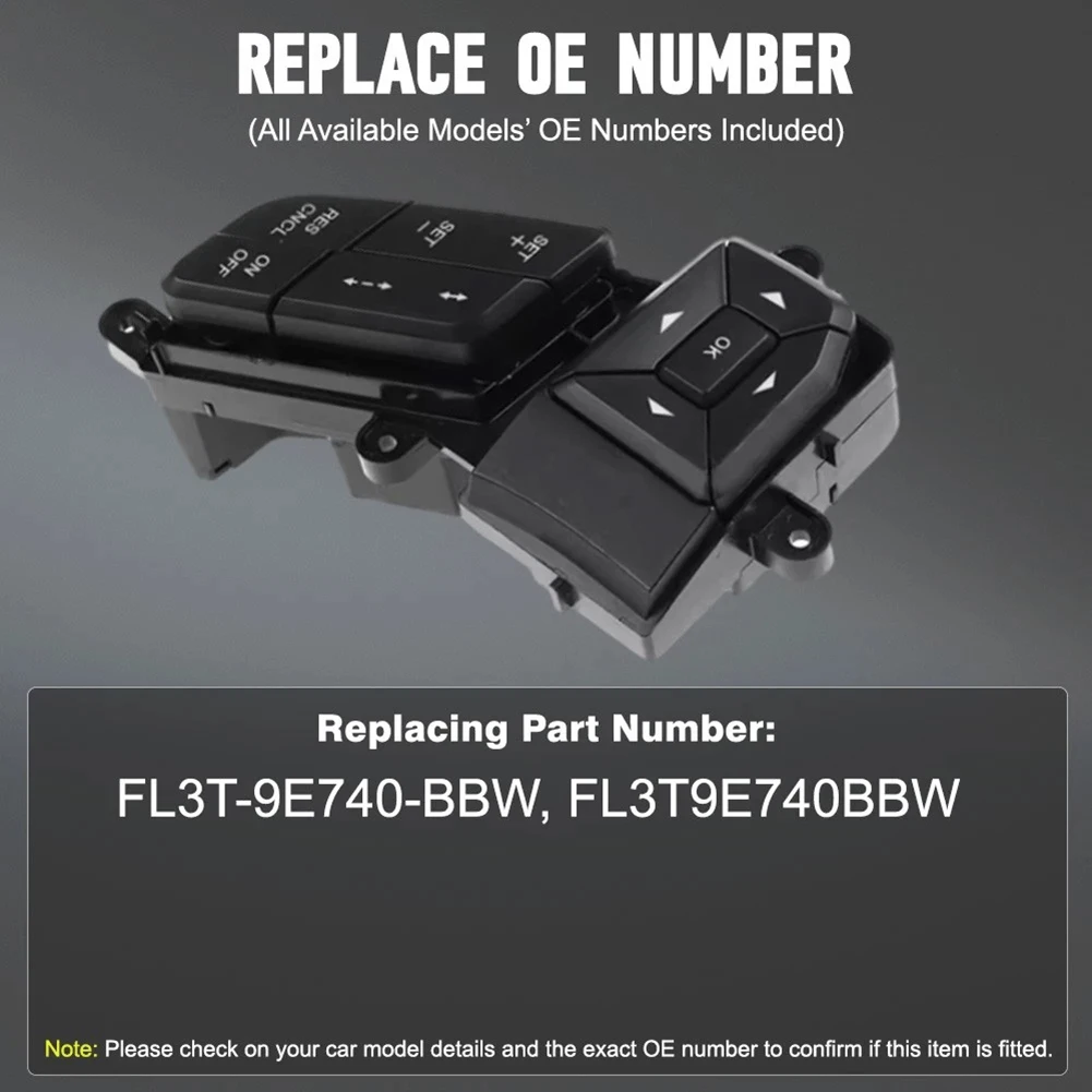 Car Cruise Control Switch FL3T-9E740-BBW JL3Z-9C888-FA For Ford F-150 Steering Wheel Cruise Control Switch Interior Parts