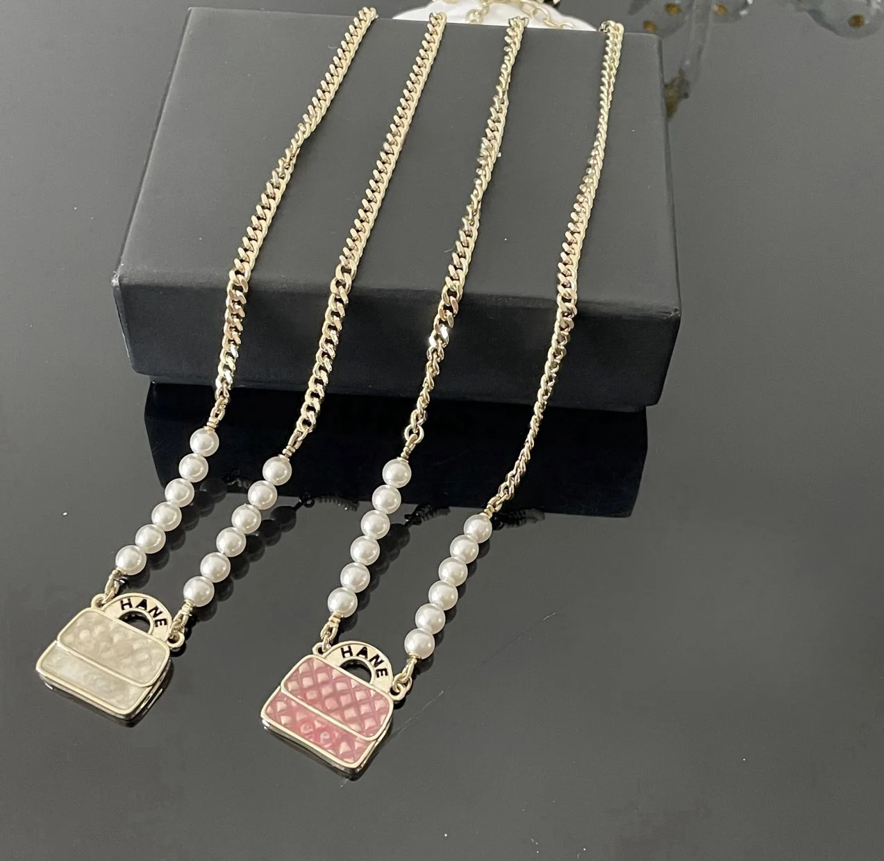 

Pink beads fashion exquisite short necklace