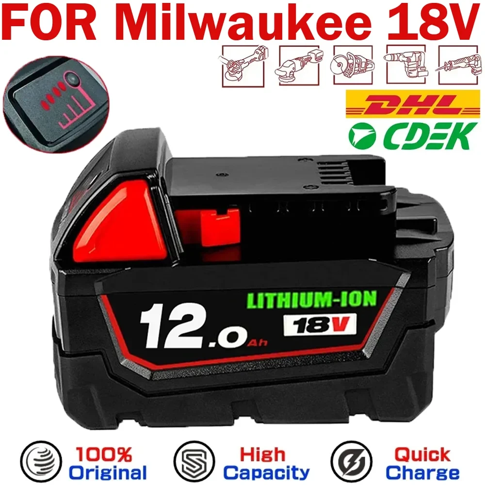 18V For Milwaukee 6.0Ah/9.0Ah M18 XC Lithium Battery 48-11-1860 48-11-1850 48-11-1840 48-11-1820 Power Tools Battery Charger