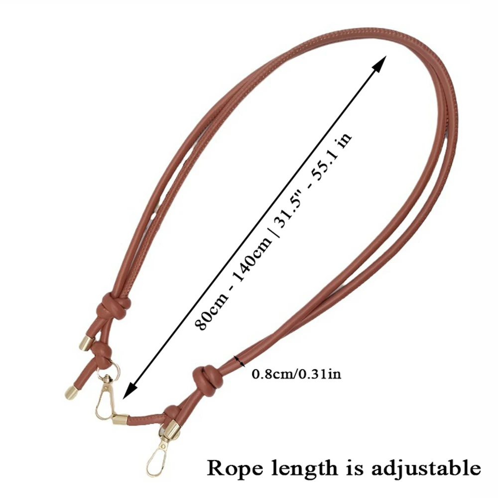 Bag Strap With Round Buckle Hand Strap Bag Shoulder Strap Bag Belt Bag Handle DIY Adjustable Detachable PU Leather Replacement