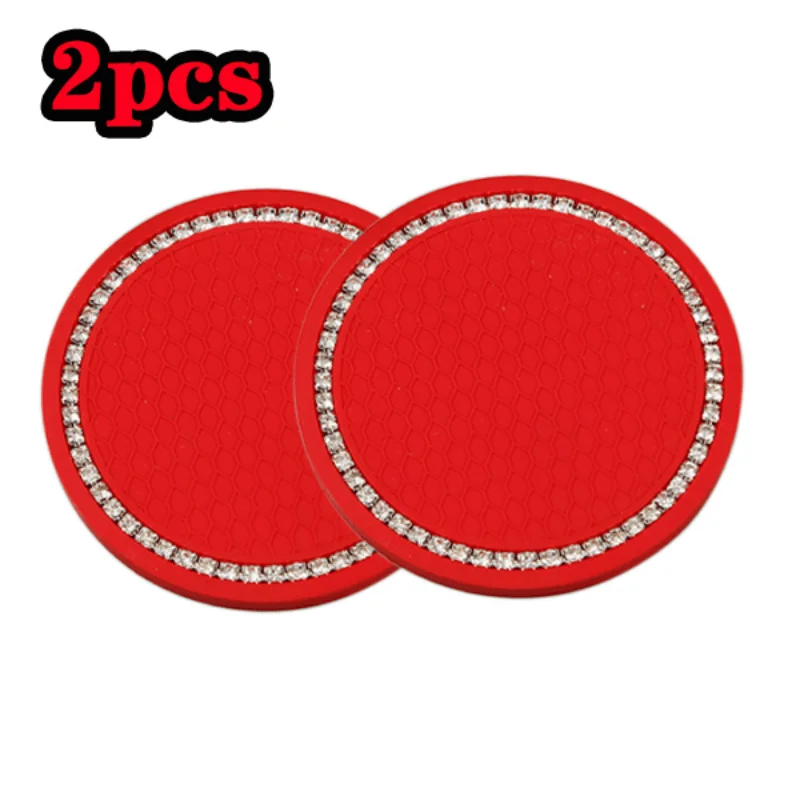 2 stks Auto Coaster Water Cup Fles Houder Anti-slip Pad Mat Silicagel Waterdicht Voor Interieur Decoratie Auto Styling Accessoires
