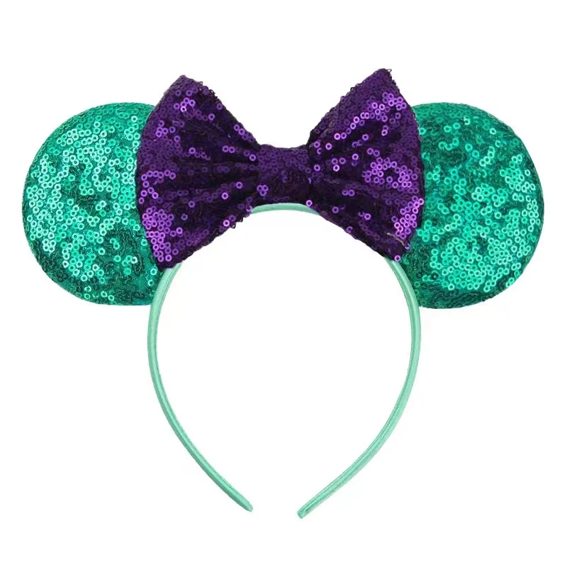 9.5 CM  Blue And Green Big Size Mouse Ears Headband For Girls 5