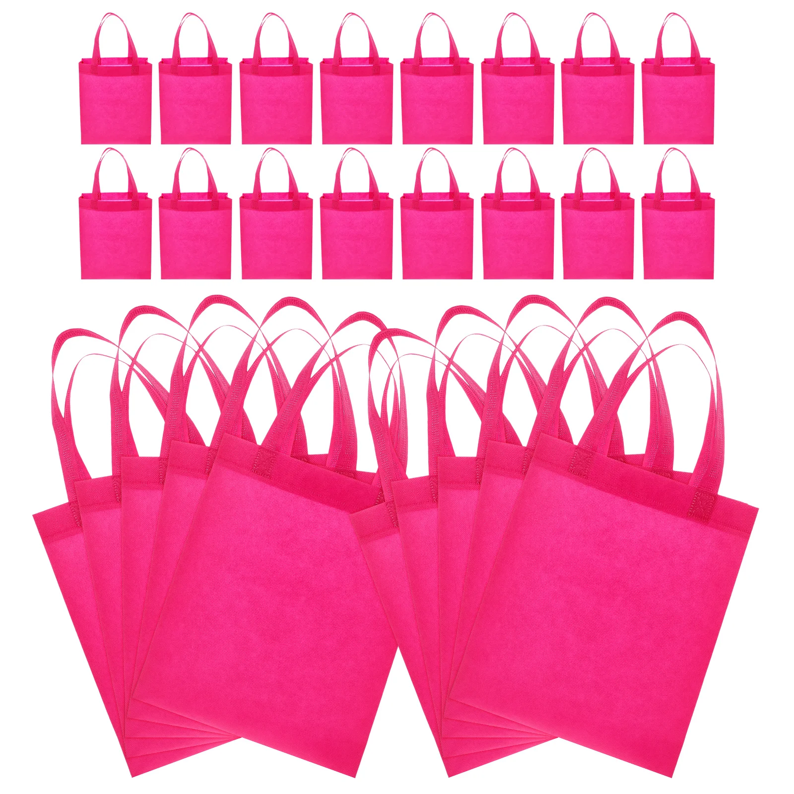 

30pcs Non Woven Tote Bags Fabric Grocery Shopping Reusable Heavy Duty Handles Extend Net Produce Goft Favor Bag