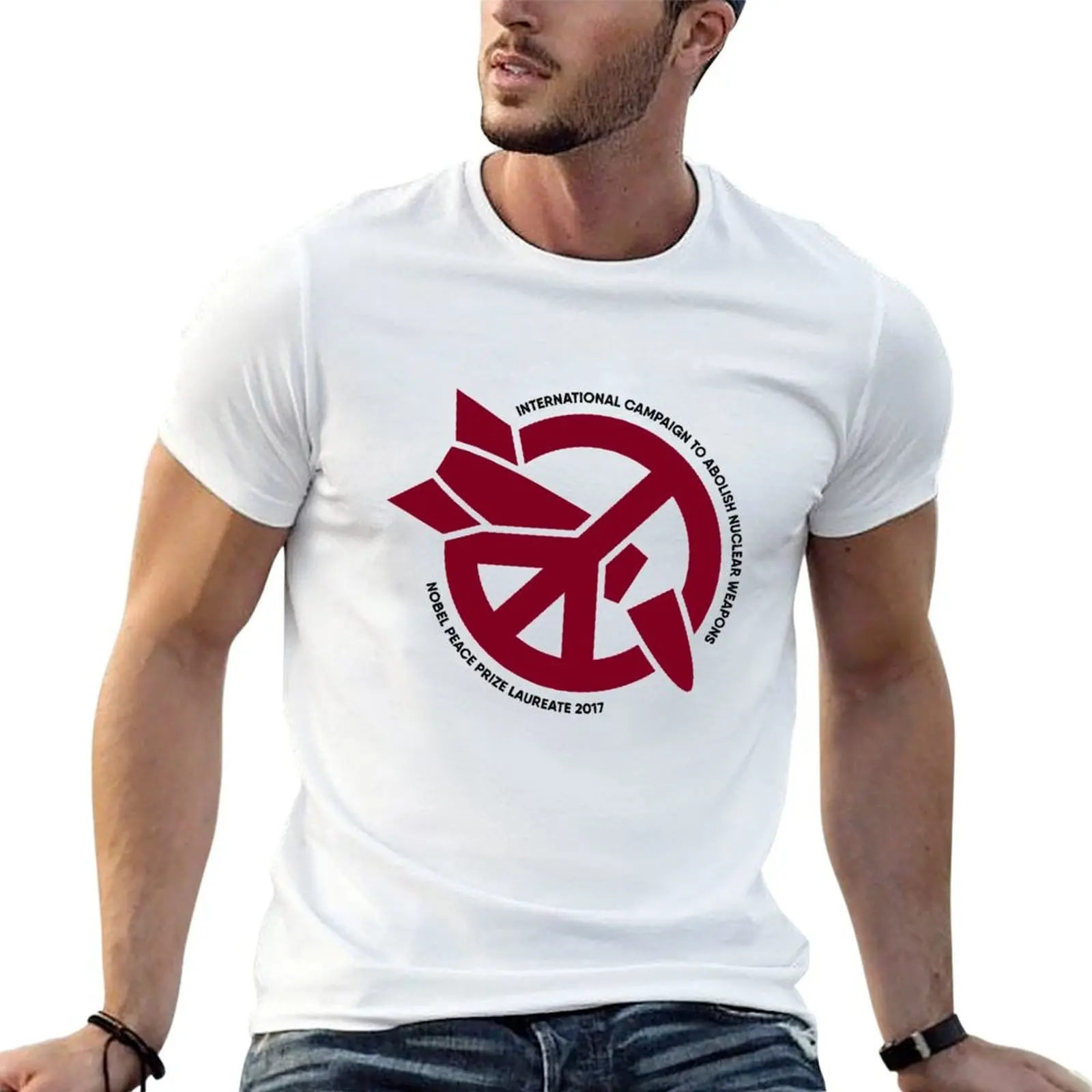 Футболка ICAN Maroon с креативным графическим принтом