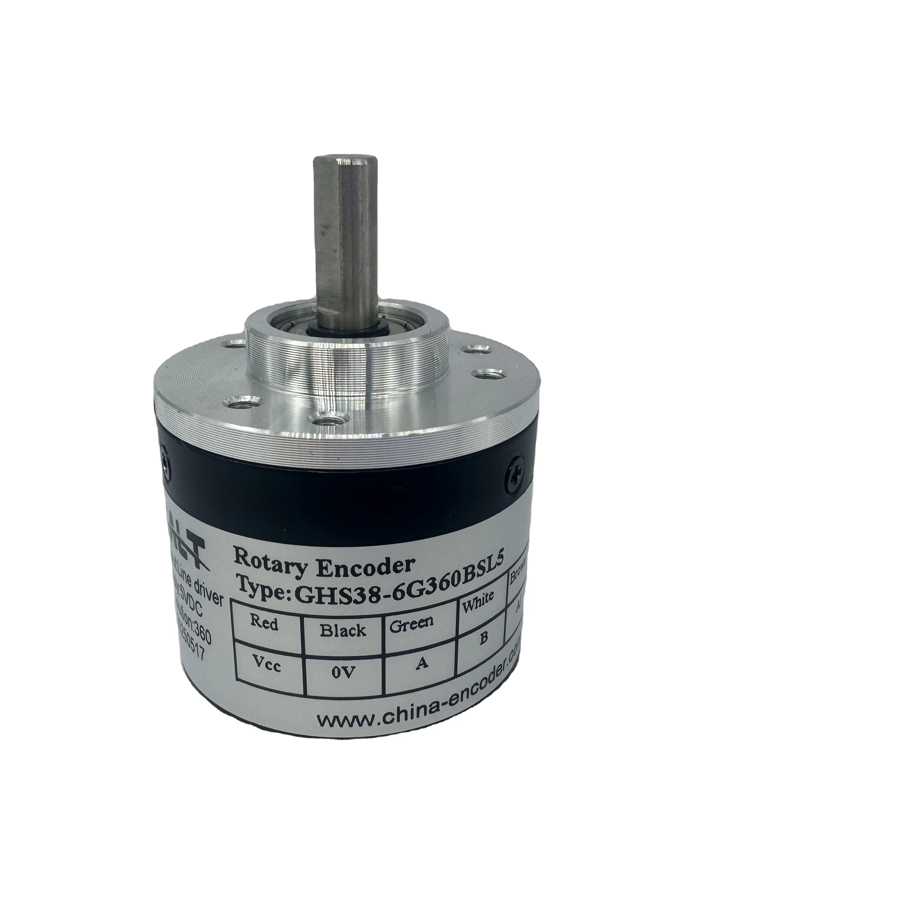 

Поворотный энкодер GHS38-06G360BSL5 для листогибочного тормоза с ЧПУ, внешний размер 38 мм, диаметр вала 6 мм, 360ppr 5 В, сигнал без Z