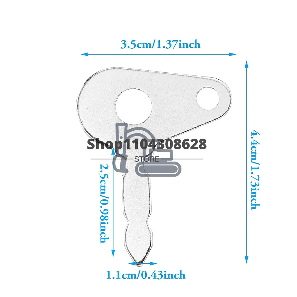 50PCS T250 Excavator Key For 54324157 for Tractors Heavy Equipment