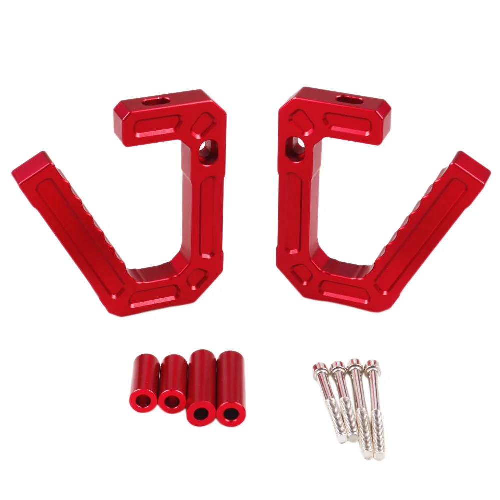 

1 Pair Front Grab Handle CNC Aluminum Grip Bar for Jeep JK Wrangler 07-18 Sport Sahara Rubicon Red