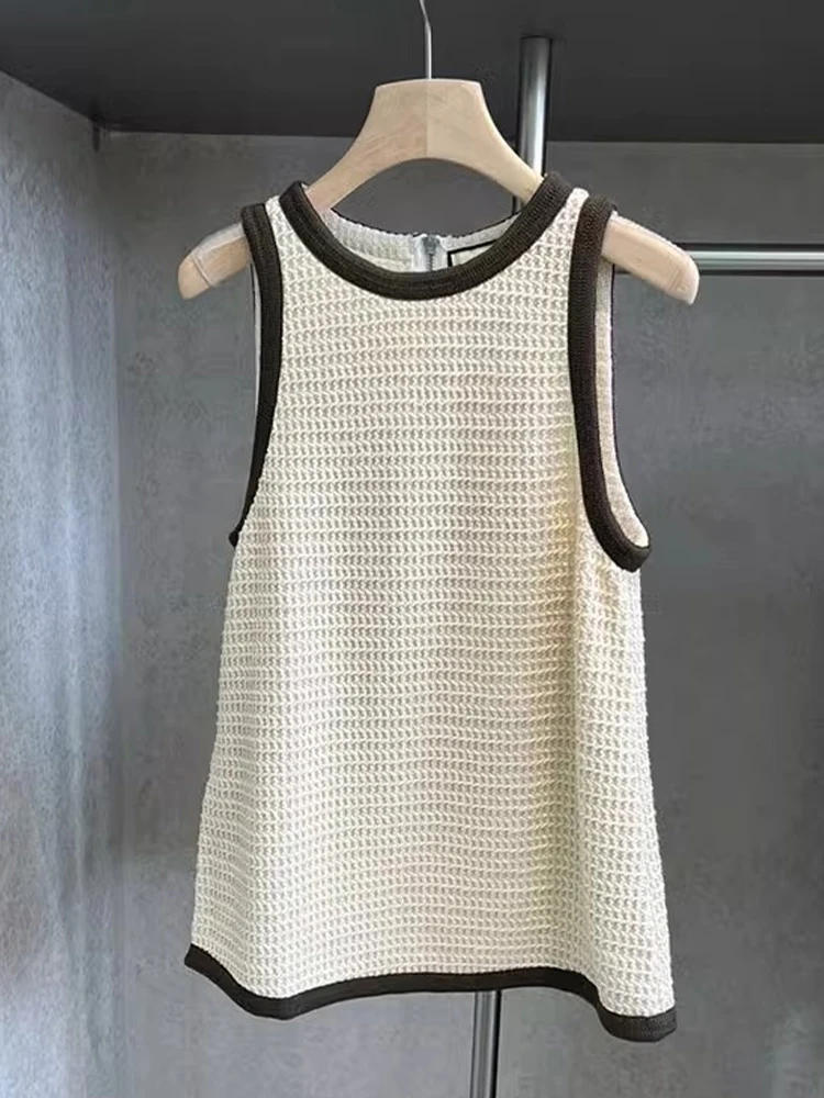 

Вязаный топ Sli, женский жилет на концах, модный ретро-дизайн, цветная летняя одежда Blo, верхняя одежда для поездок на работу, антивозрастная верхняя одежда