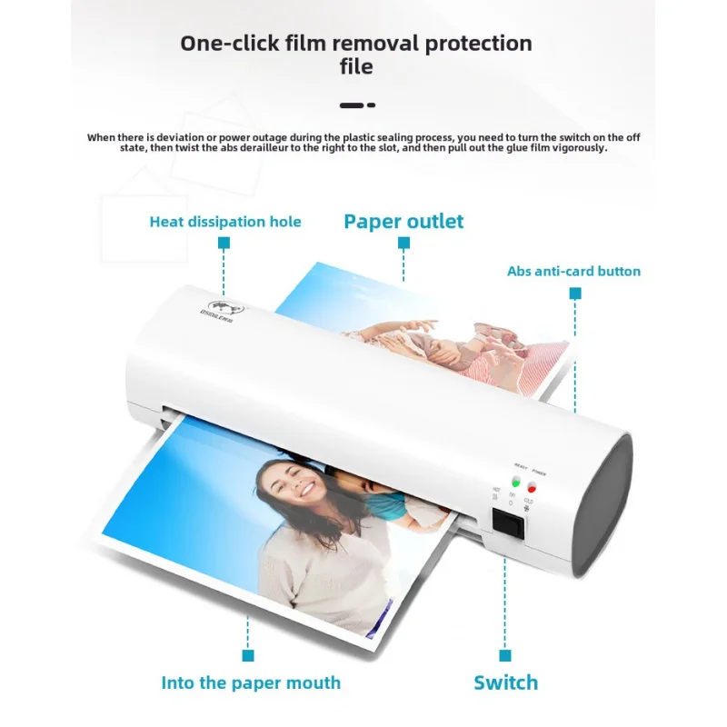 SL268 مكتب منزلي A4 آلة الترقق المهنية الساخنة والباردة الترقق العالمي سريع التسخين صور وثيقة تغليف