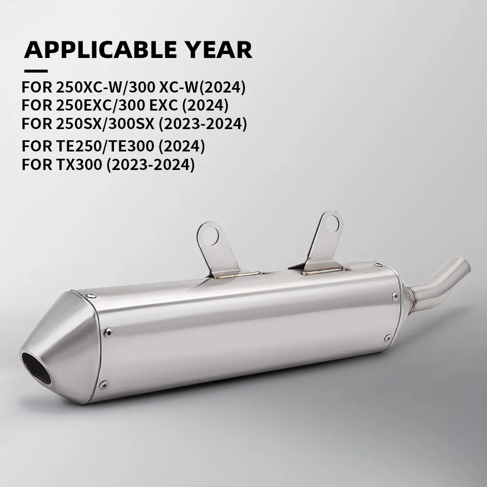 Off-road Bike Exhaust Pipe Slip-on Muffler for 250 SX/XC/XCW/300 EXC/300XC 2 Strokes Exhaust System