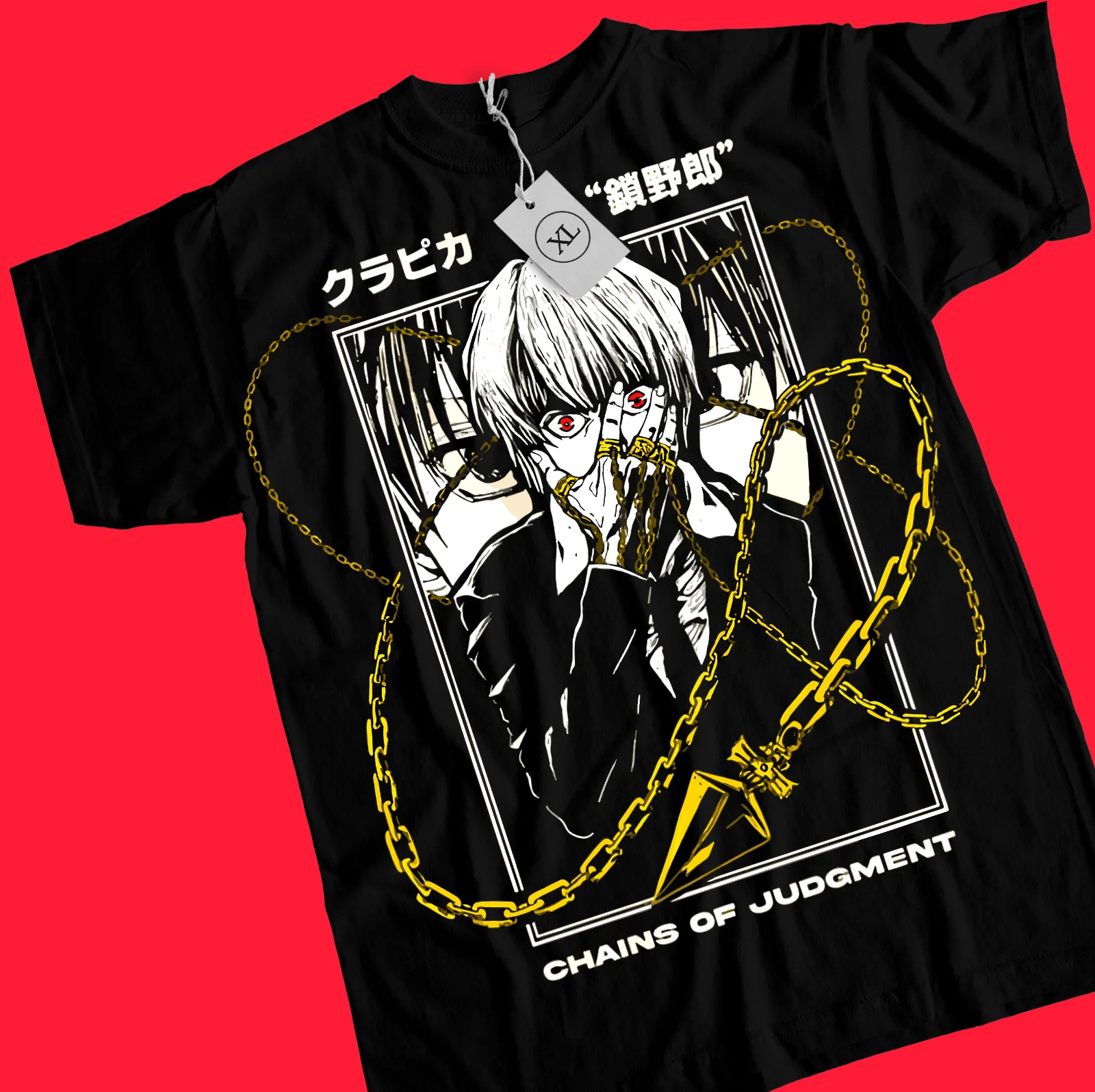 

kurapika judgement chain, killua,gon,hisoka, hunter anime manga t shirt all size