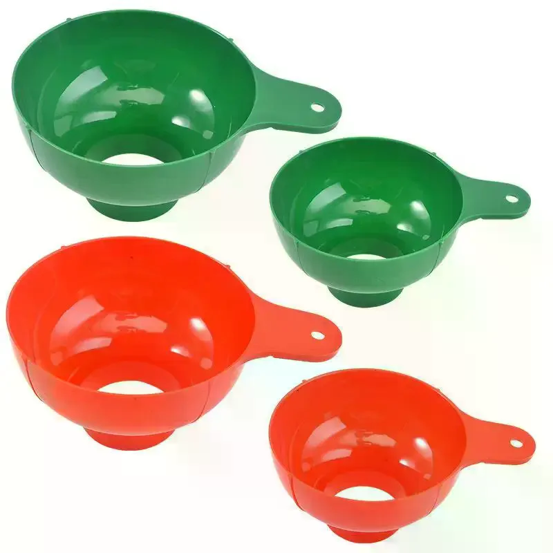 2pcs/set Wide Mouth Funnel Plastic Popular Salad Dressing Liquid Wide Tools Gadgets Mouth Funnel Kitchen Canning Filter