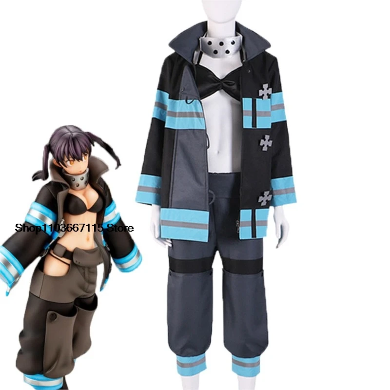 Anime EnnEnn No Cosplay Shouboutai Tamaki Kotatsu Cosplay Costume Shinra Kusakabe Takehisa Hinawa Firefighter Uniforms Suit