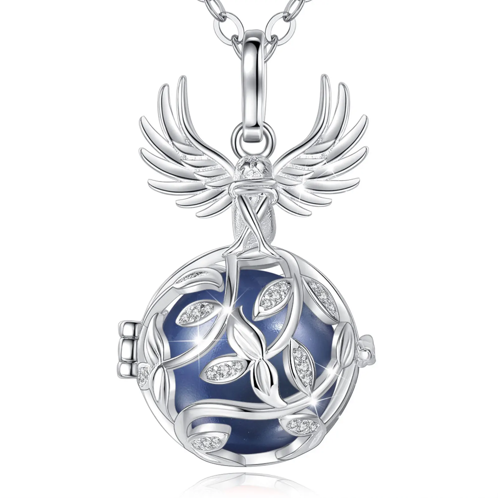EUDORA 18mm Schwangerschaft Bola Halskette Engel Anrufer Harmonie Kugelkäfig Anhänger Mix Stile Mode Mutterschaft Schmuck für Frauen Geschenk