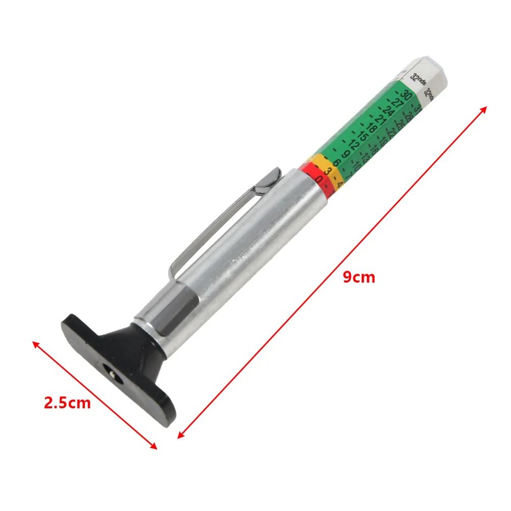 25mm Car Wheel Tyre Measuring Ruler Digital Tire Tread Pattern Depth Gauge Meter