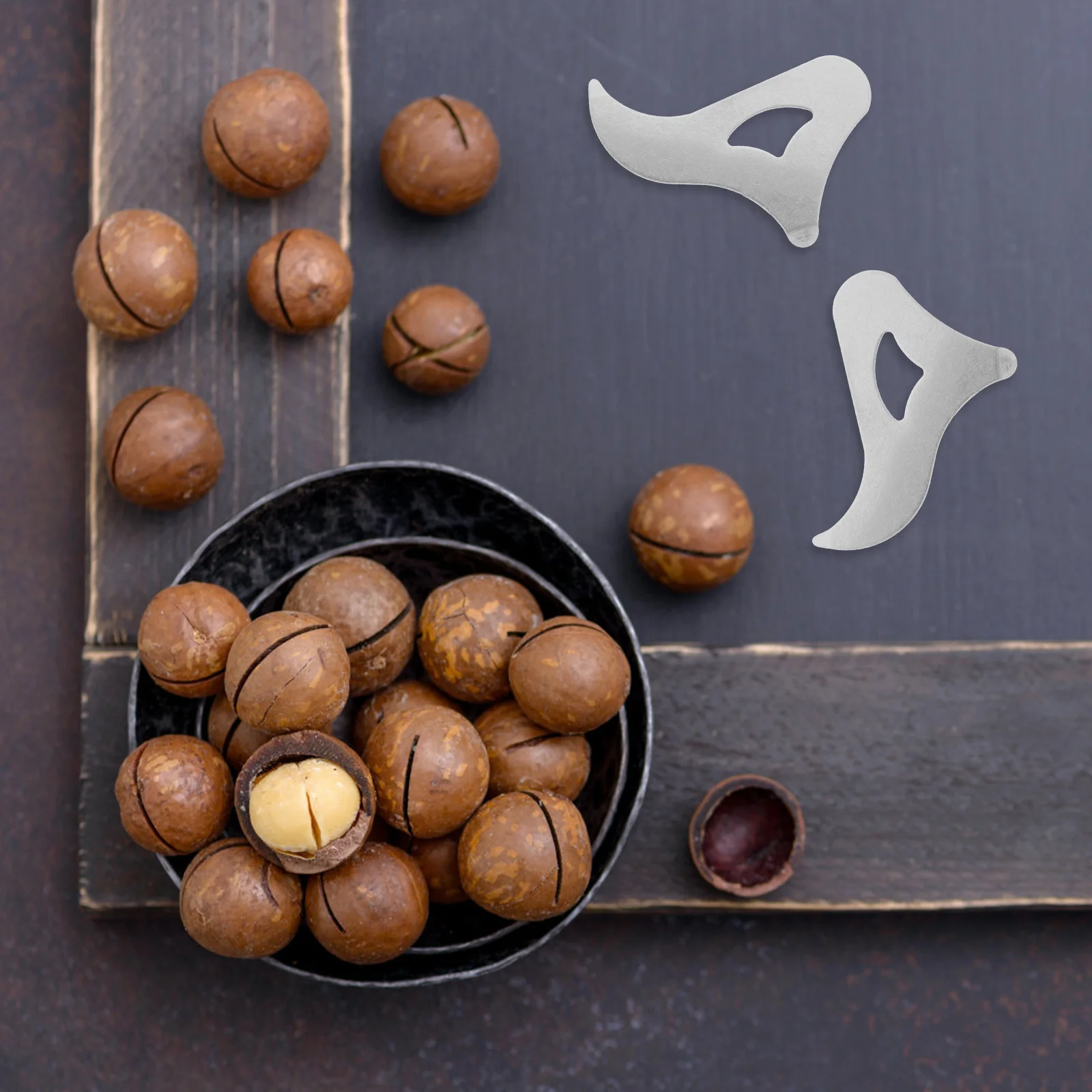 

10Pcs Sturdy Stainless Steel Nut Crackers Handy Macadamia Walnut Opener Portable Nut Sheller Chestnut Cutter Pecan Sheller