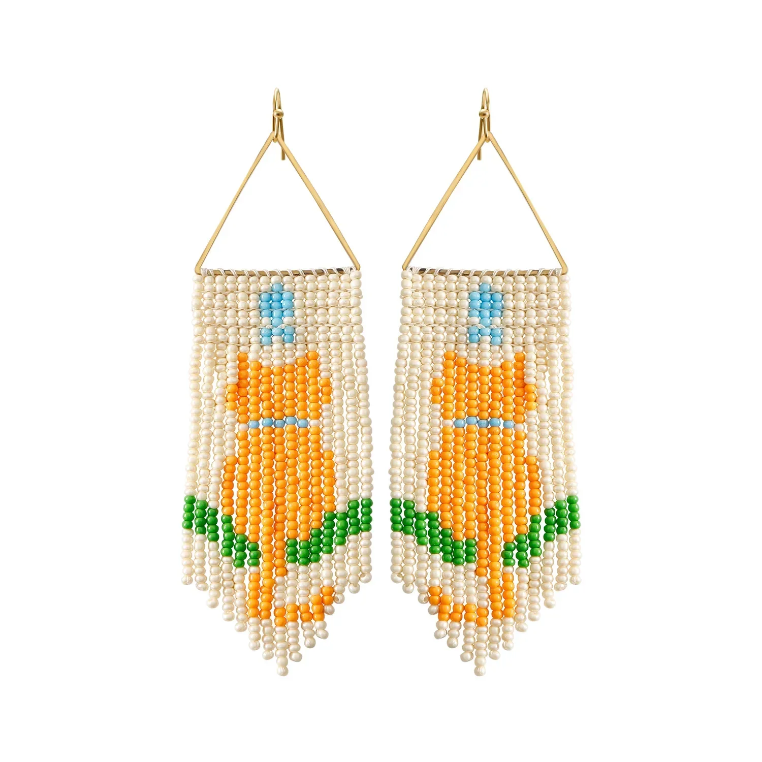 

Серьги из бисера с кисточками, милый мультяшный кот, оригинальность, ручное вязание, богемный сплав, женские простые серьги из рисовых бусин