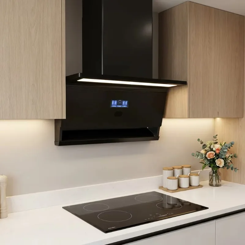 Vented Household Downdraft Range Hood 500W DC Variable Frequency Motor Touch Sensitive Switch Thermal