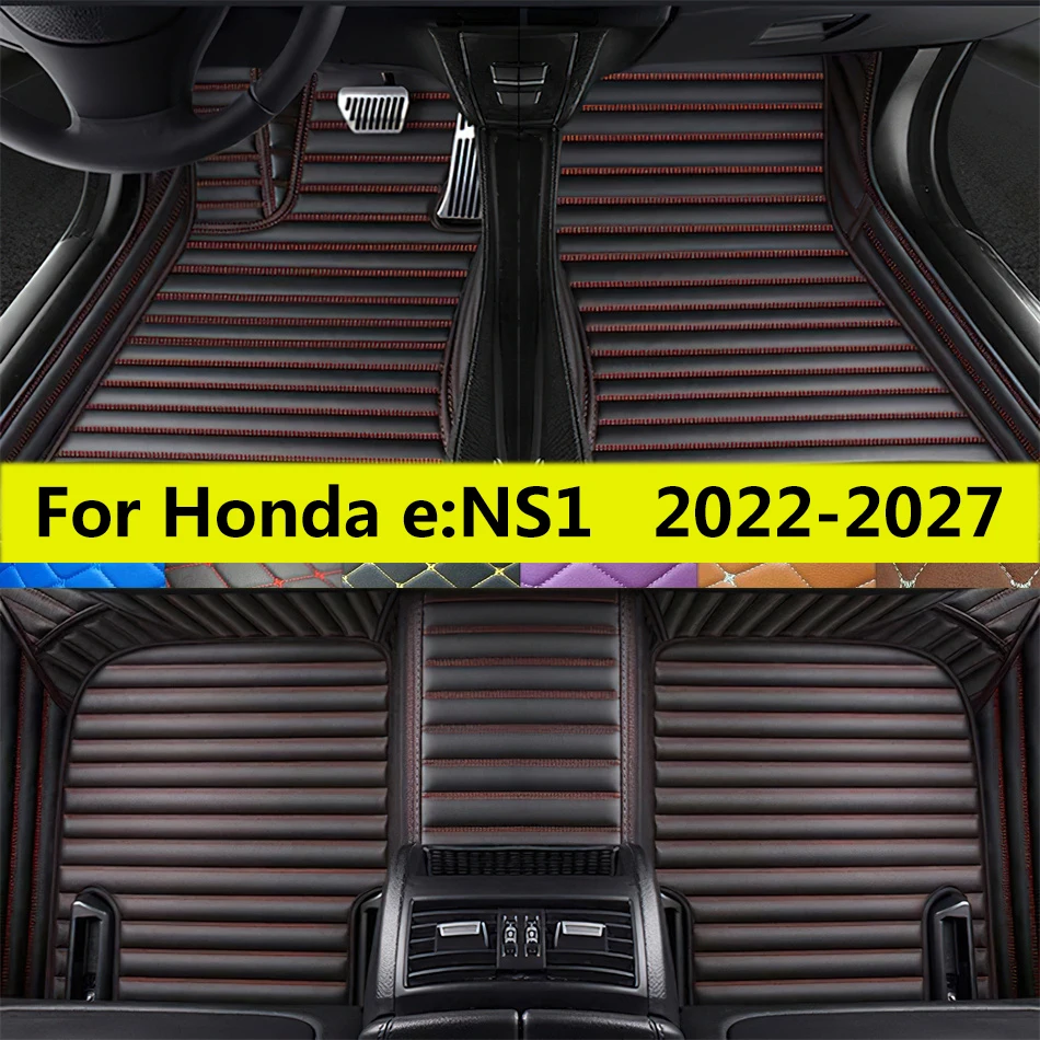 

Автомобильные коврики подходят для Honda e:NS1 2027 2026 2025 2024 2023 2022 Автоматические кожаные подушечки для ног Передний задний ряд Полный комплект ковров Коврики