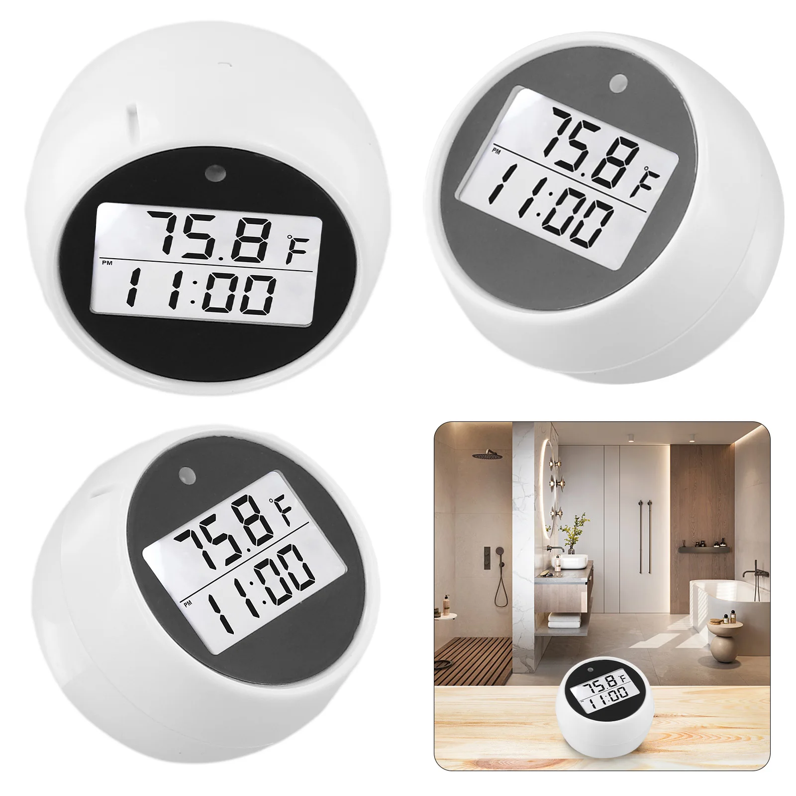 Termometro elettronico galleggiante per acqua da 4 * 4 * 3,5 cm con funzione di allarme Termometro automatico per acqua da bagno di ghiaccio