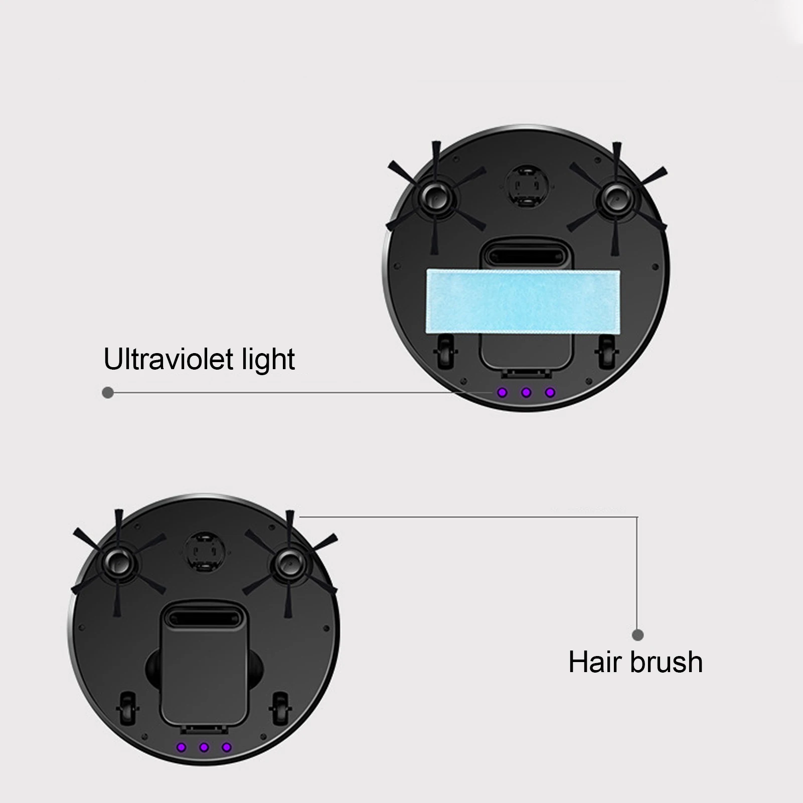 150 In Smart Sweeper, 3 In 1 Smart Sweeper Automatische Veegmachine Stofzuiger Usb Opladen Voor Thuisgebruik