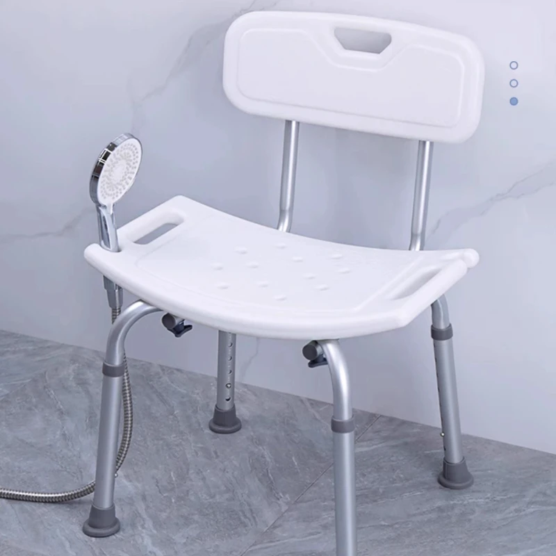 

Back Unique Shower Stool Stainless Steel Luxury Portable Cute Shower Stool Comfortable Wooden Sgabello Da Doccia Home Furniture