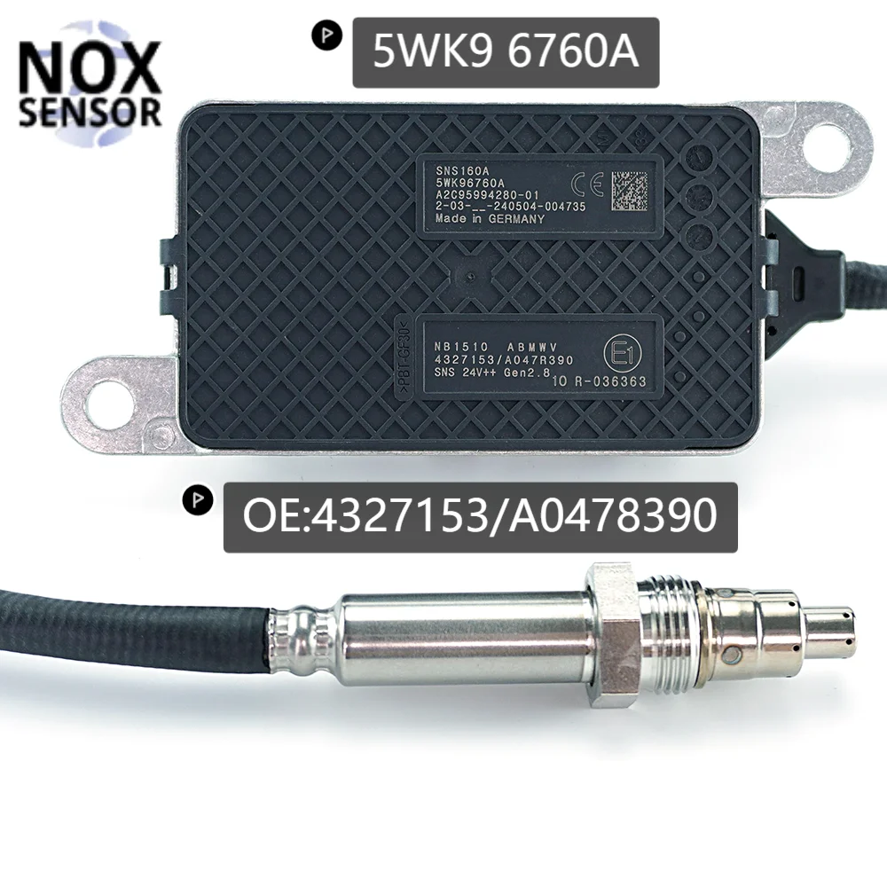 

5WK9 6760A Top Quality Auto Nitrogen Oxygen Nox Sensor 5WK96760A 4327153 24V for Cummins One year warranty good price