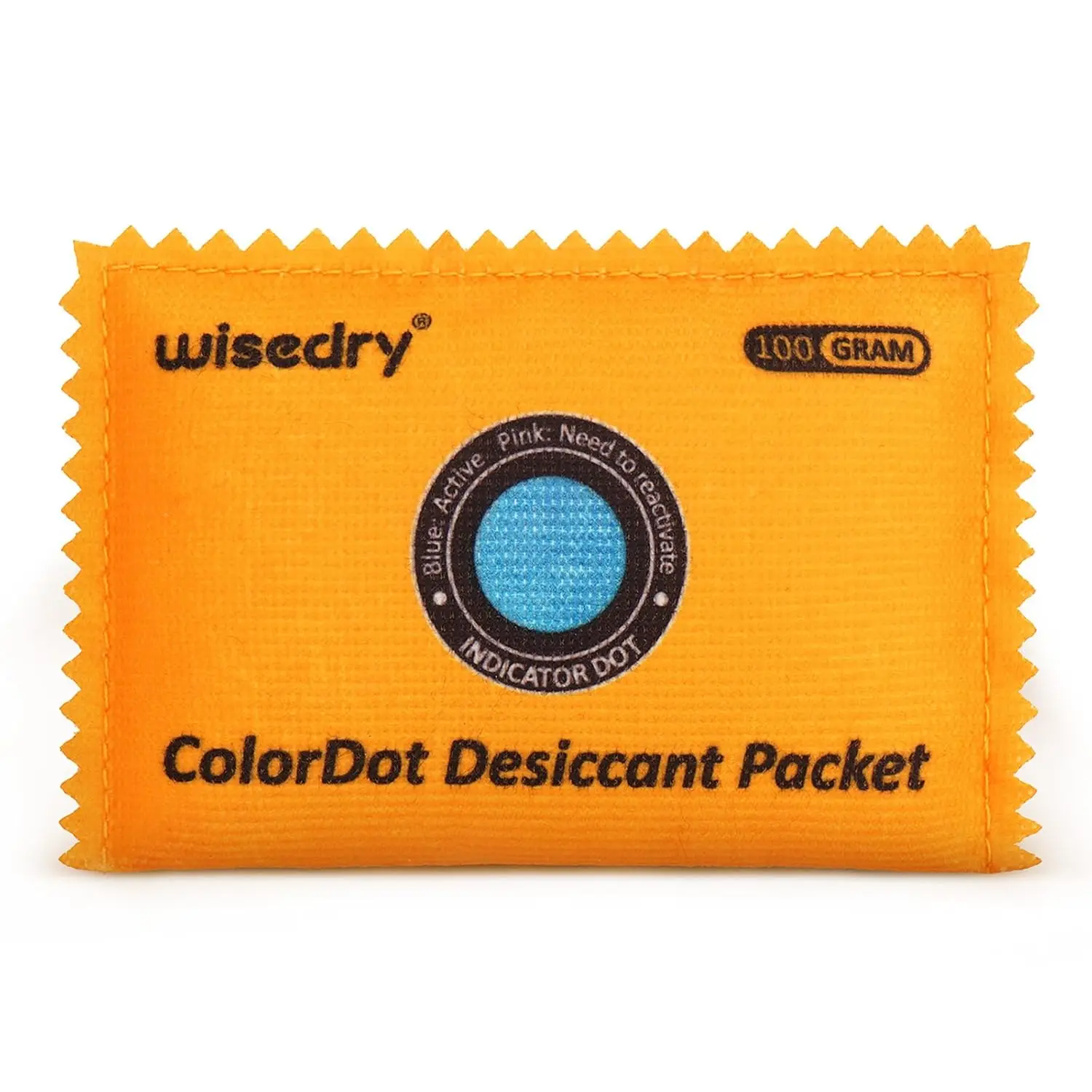 

Wisedry 100g Rechargeable Color-Indicating Desiccant Packs for Storage, Reusable Silica Gel Desiccant Packets
