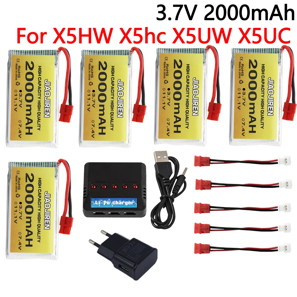 Upgraded 3.7V 2000mAh lipo Battery for SYMA X5 X5S X5C X5SC X5SH X5SW X5UW X5 Remote control toys drone spare parts