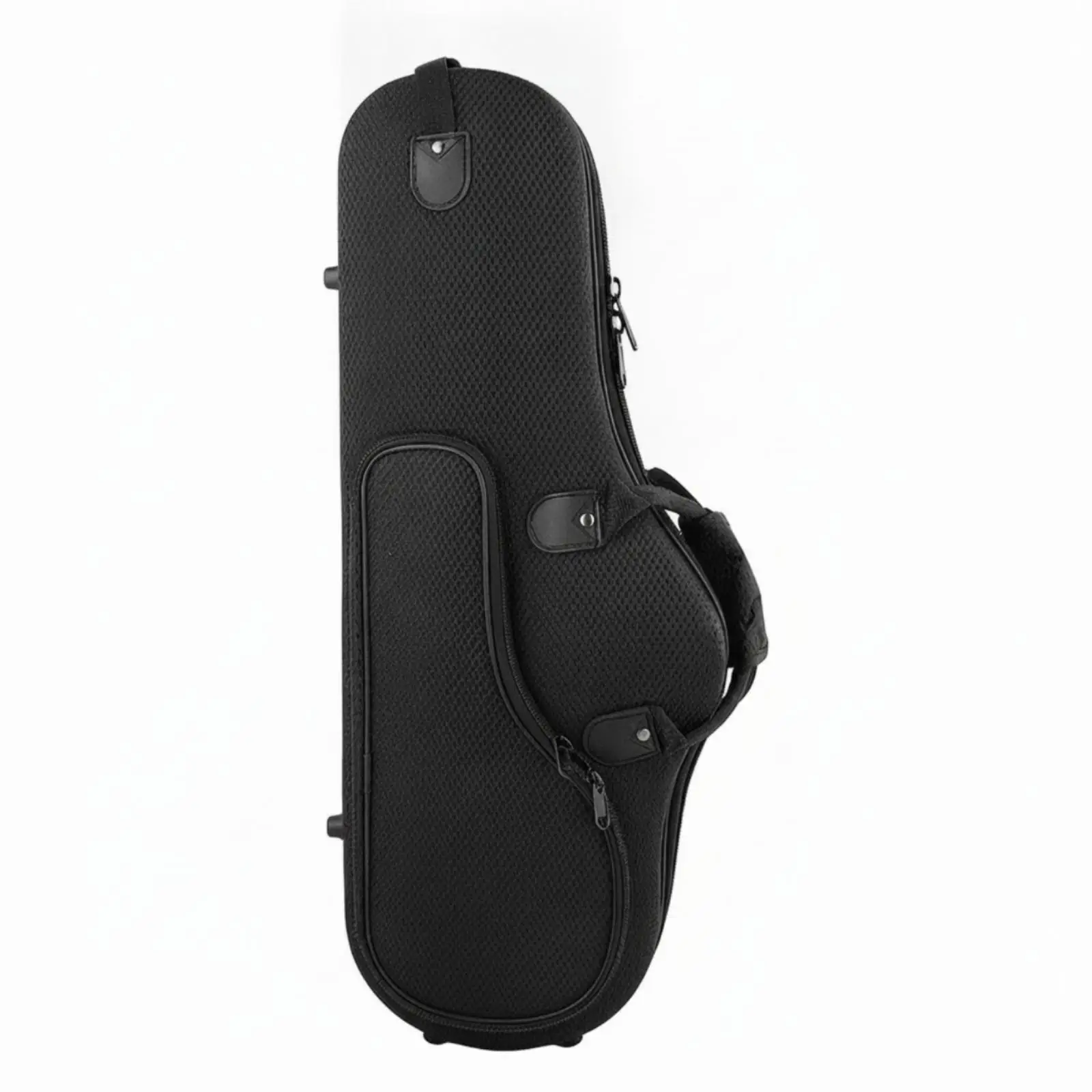 Instrument Case for Alto Saxophone with Molded Rigid Design Gold Trim Detail and Convenient Strap Options for Easy Mobility