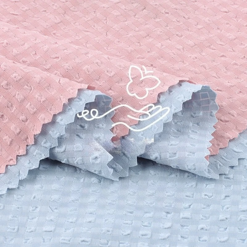 

100% полиэстер, 100 г, комплект из сетчатой ткани с пузырьками — текстурированный материал летнего платья для женщин и детей