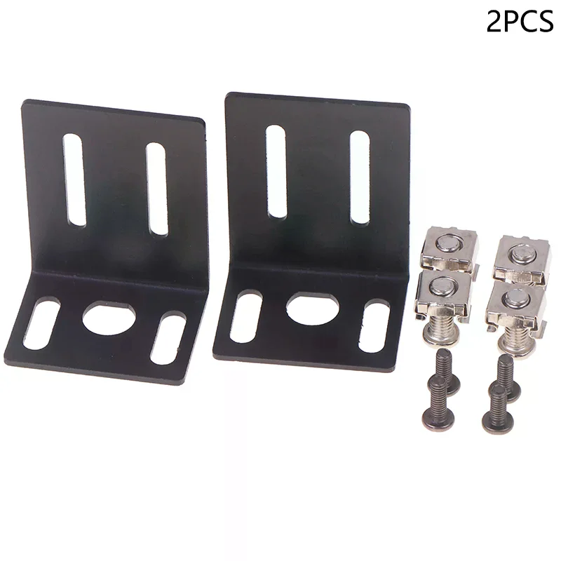 New 1 Set Metal 1U Rack Mount Ear Mounting Jointing With Screw Cap For Frame Box High Qulaity Wireless System Receiver Host