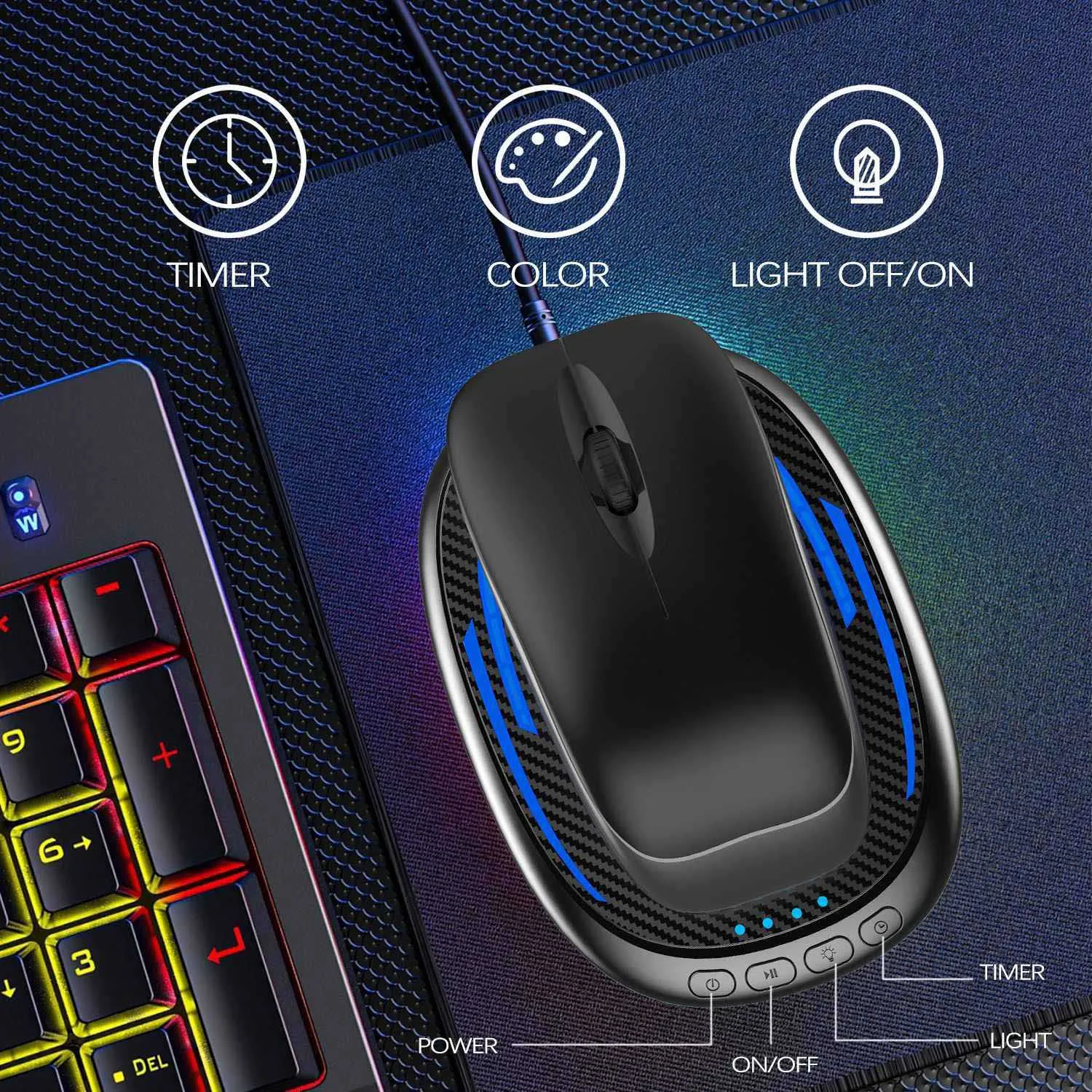 

2 шт. Mouse Mover Jiggler RGB Необнаружимый механический коврик для мыши с таймером и замком для предотвращения экрана, комплект дружбы