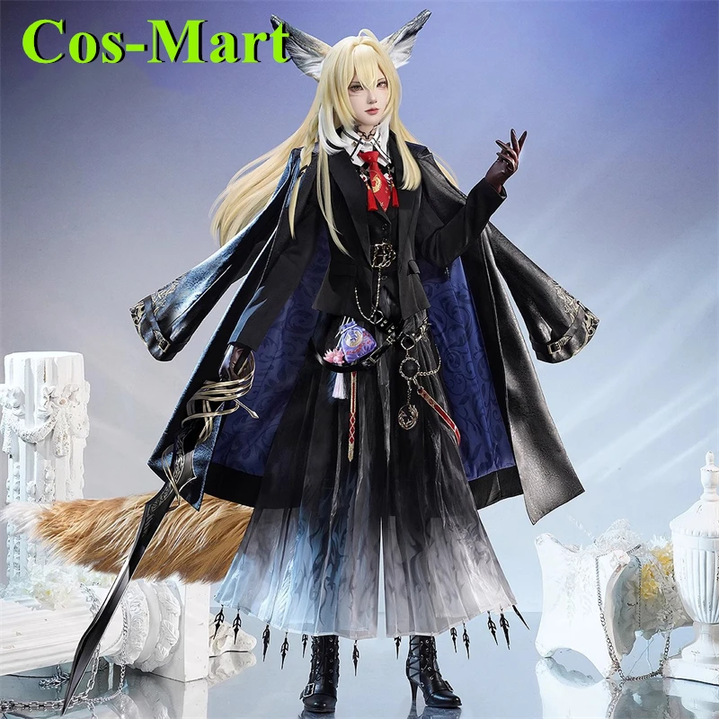 

Cos-Mart Game Arknights Vulpisfoglia Косплей Костюм Honeysuckle Suzuran Tail Черная униформа Одежда высокого качества Женская одежда