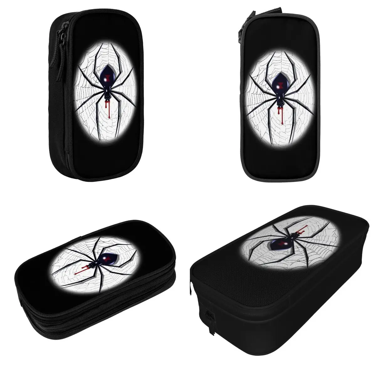 Imagem -02 - Black Widow Spider Flexible Pencil Cases Pen Holder For Kids Grande Capacidade Bolsa Material Escolar Papelaria Presentes Novo