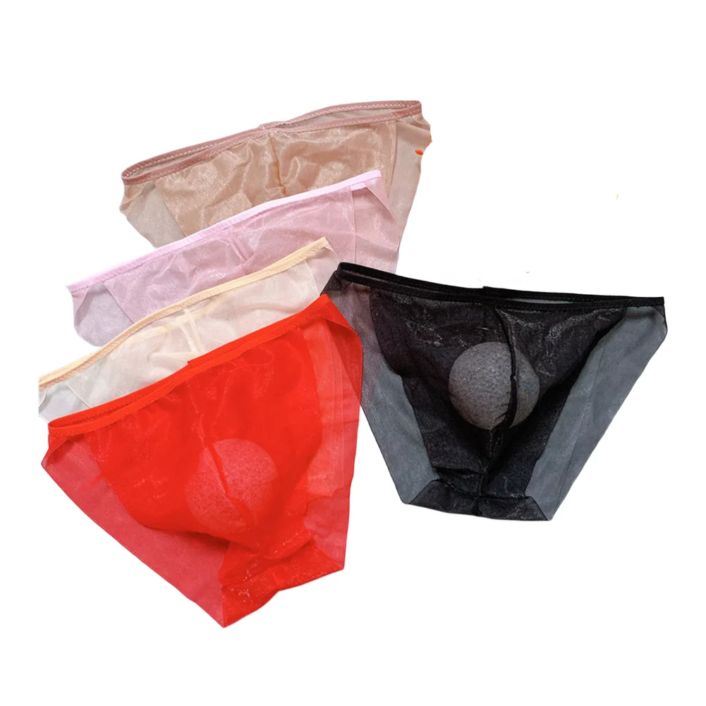 

Летние мужские прозрачные трусы-брифы из сетки с низкой посадкой, бесшовные, с анатомическим мешочком, охлаждающее нижнее белье