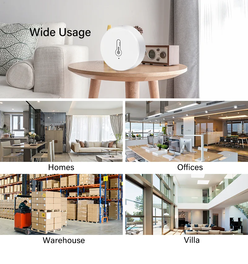 Imagem -04 - Tuya Zigbee-sensor Inteligente de Temperatura e Umidade Termômetro Interior Controlador do Monitor Detector com Vida Inteligente Alexa Google Home