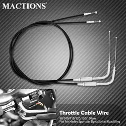 Motorcycle Throttle Clutch Cable 90 100 110 120 130 150cm Steel Wires Clutch Line For Harley Sportster XL Touring Dyna Softail