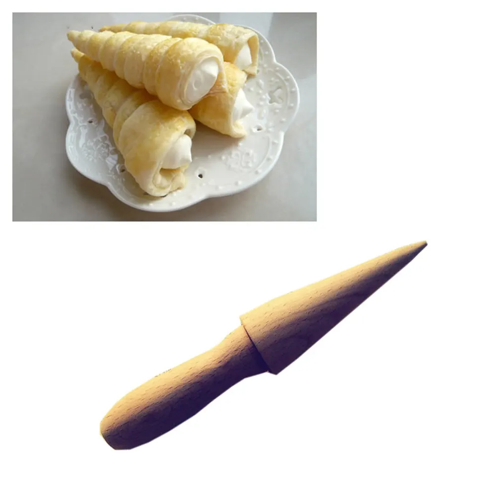 Wooden Ice Cream Cone Mold 1PC DIY Baking Tool for Cake Decorating and Homemade Treats