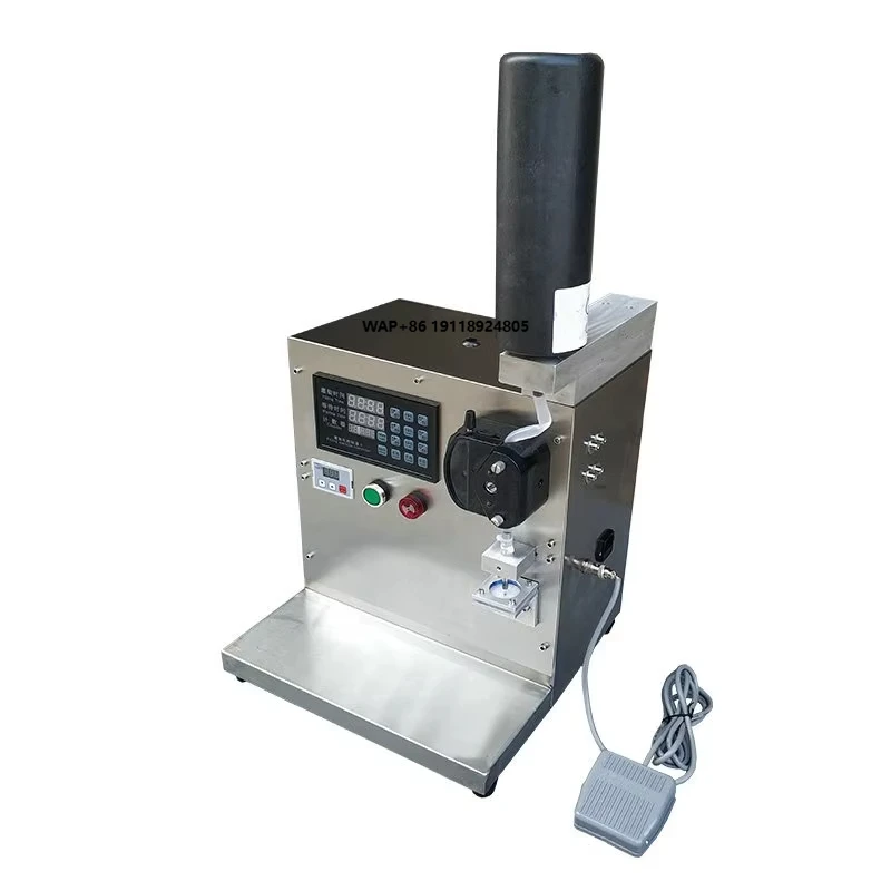 Small Peristaltic Pump Filling Canning Machine for Nail Polish Glue Makeup Remover Eye Black Glue Manually Operated Glass Bottle