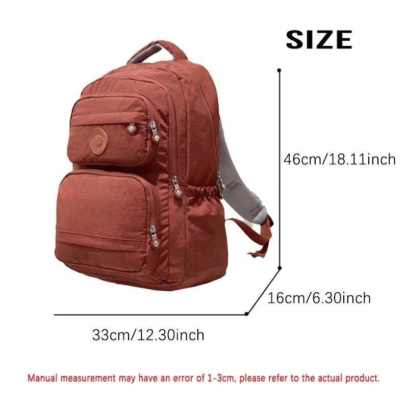 Fashion High-capacity Women's and Men's Backpack Lightweight Laptop Bag Schoolbag Travel Pluggable Suitcase Pole School Backpack