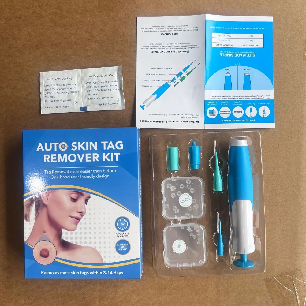 Indolor Auto Skin Tag, Mole Wart Remoção Kit, Face Care, Body Wart, Tratamentos Dot, Beleza e Saúde, Ferramentas de limpeza, 2 em 1