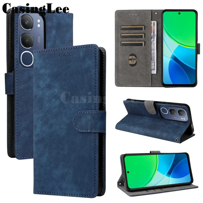 For VIVO Y19S Y28 Y03 Y03T Flip Case Card Pocket Wallet Magnetic Leather Back Cover For VIVO Y28 Y03 Y03T T y 19 28 Shell